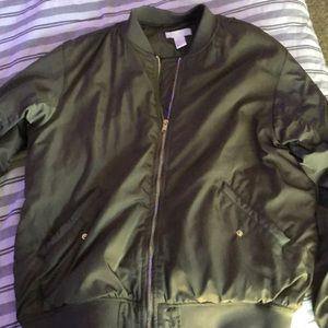 Green bomber jacket